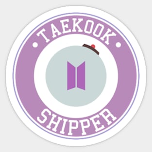 BTS Taekook shipper logo emblem typography Sticker